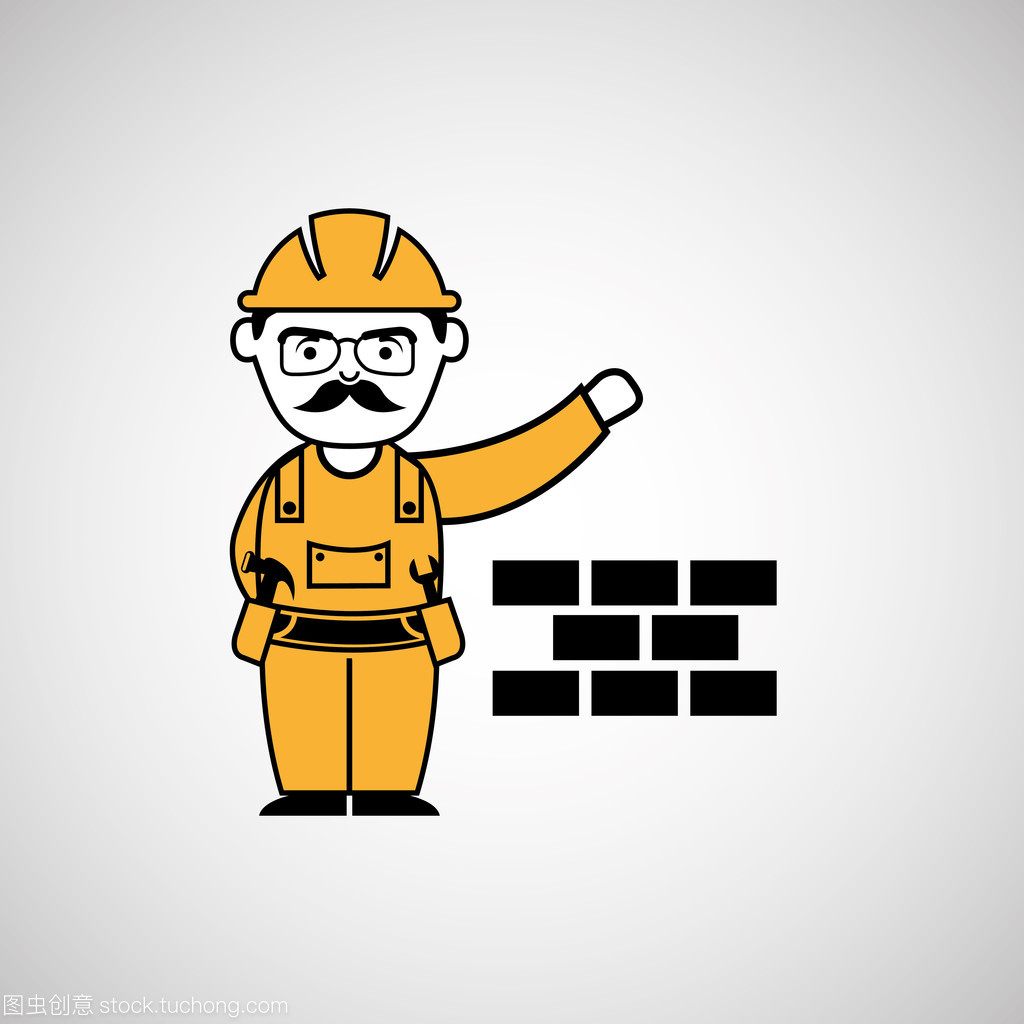 砖人工人 施工设计图标的匠心与应用